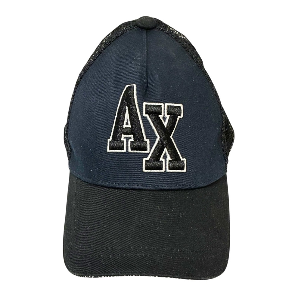 AX Armani Exchange Black Blue‎ Adjustable Trucker Hat